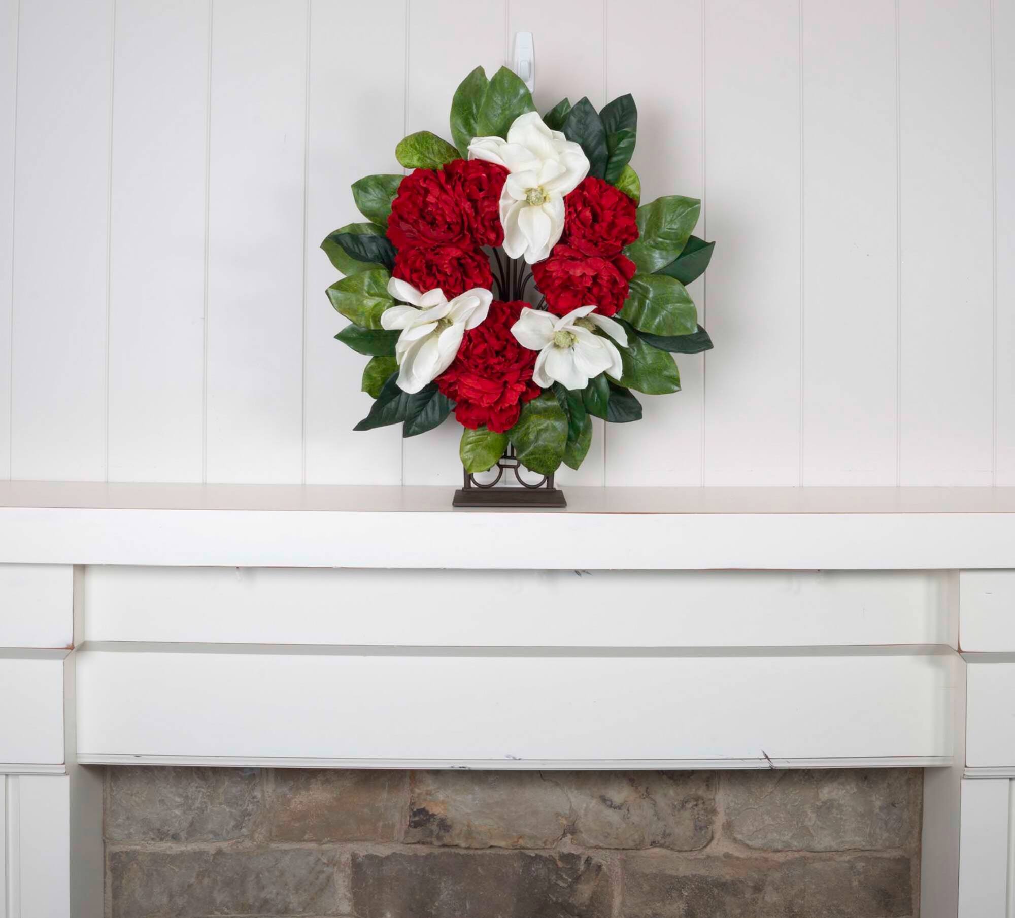 Village Lighting Elegant Adjustable Fireplace Mantle Wreath Hanger